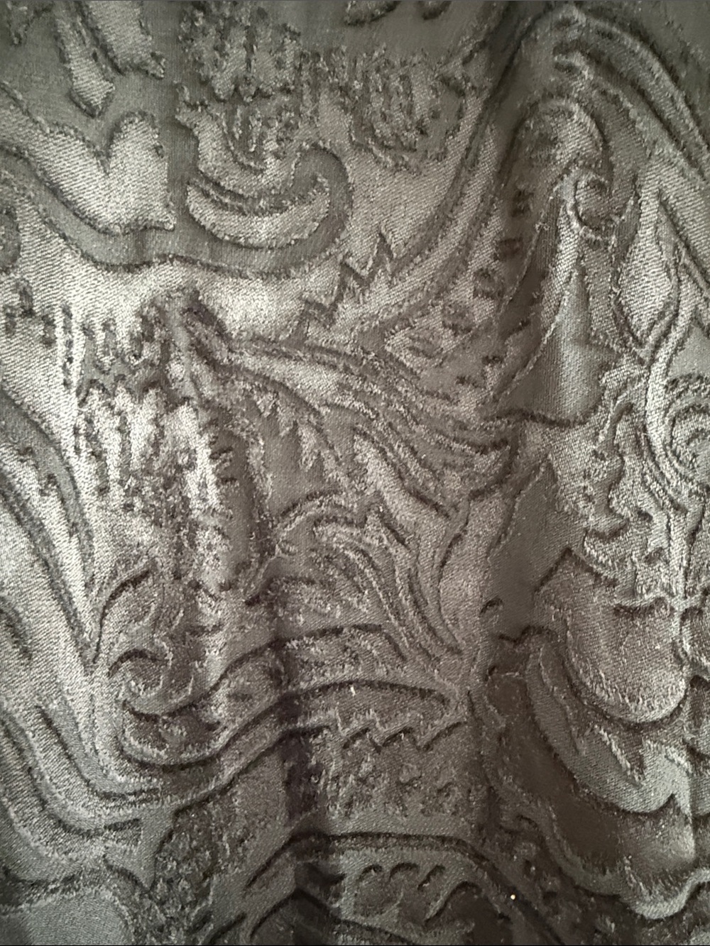 Alice + Olivia Black Burnout Velvet Blouse M - Picture 3 of 5